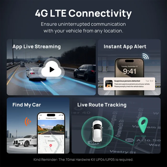 70mai Omni X800 4K 360° – Dashcam Rotative avec Caméra Arrière – Image 3