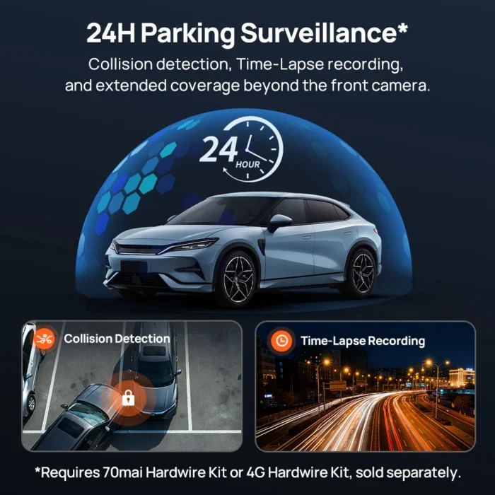 70mai Dashcam M800 4K HDR eMMC 128GB avec GPS et ADAS Intégrés – Image 5