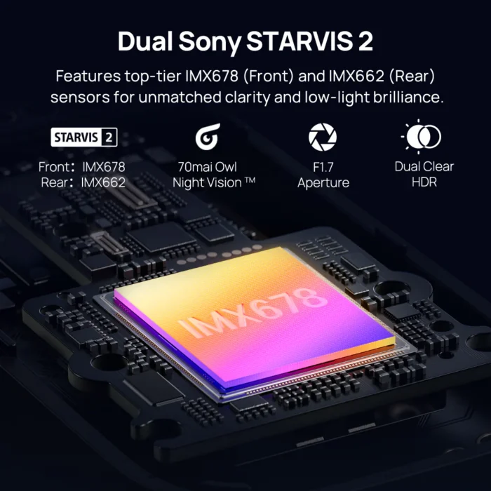 70mai Dashcam M800 4K HDR eMMC 128GB avec GPS et ADAS Intégrés – Image 8