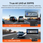 70mai Dashcam A800SE Voiture 4K HDR Avant/Arrière avec GPS et Supercondensateur – Image 4