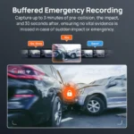 70mai Dashcam A800SE Voiture 4K HDR Avant/Arrière avec GPS et Supercondensateur – Image 9