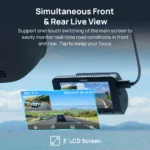 70mai Dashcam A800SE Voiture 4K HDR Avant/Arrière avec GPS et Supercondensateur – Image 13