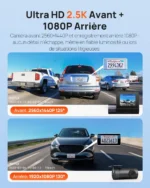 70mai A410 2CH 2.5K HDR avec GPS – Dashcam Avant & Arrière (Supercondensateur) – Image 2