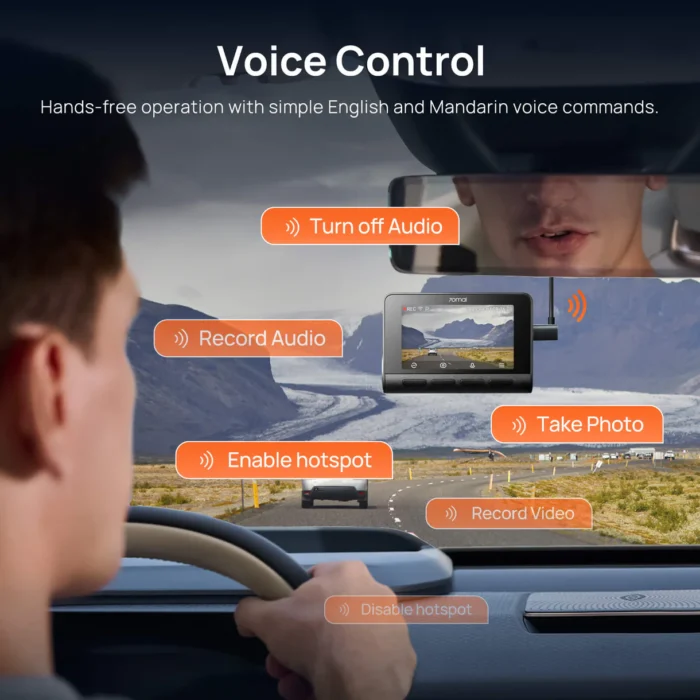 70mai Dash Cam 4K A810S Sony STARVIS 2 IMX678, SuperCapacitor & Supporte 4G LTE GPS – Image 9