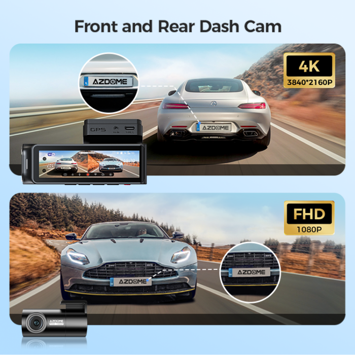 AZDOME M360 – Dashcam 4K avec GPS, ADAS, Wi-Fi 5.8G et Enregistrement Double – Image 2