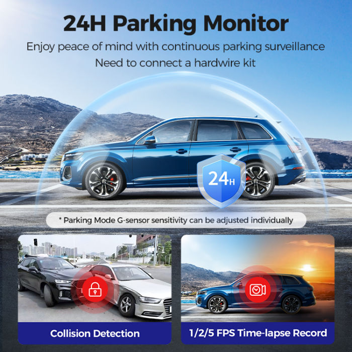 AZDOME M360 – Dashcam 4K avec GPS, ADAS, Wi-Fi 5.8G et Enregistrement Double – Image 3