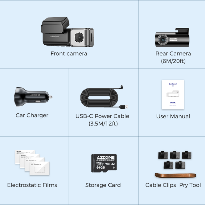 AZDOME M360 – Dashcam 4K avec GPS, ADAS, Wi-Fi 5.8G et Enregistrement Double – Image 9