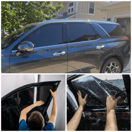 Installation de films teintés premium pour vitres de voiture pour l'intimité et la protection UV