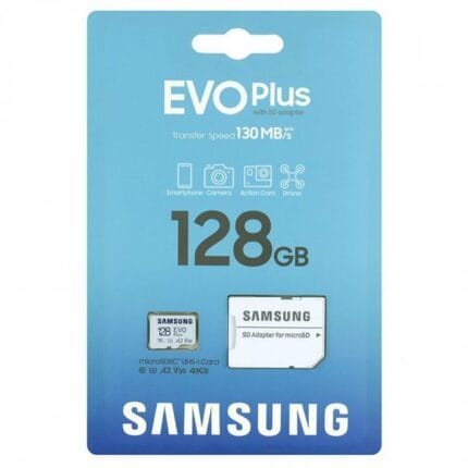Carte mémoire Samsung EVO Plus 128Go, accessoire premium pour dashcam et auto