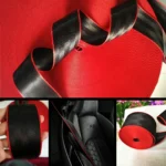 Sangle de ceinture de sécurité Audi RS premium bicolore rouge et noir pour tuning auto au Maroc